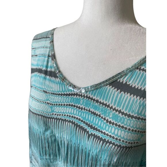 Maniki Batwing Swim Cover Dress Blue And White - Picture 8 of 12